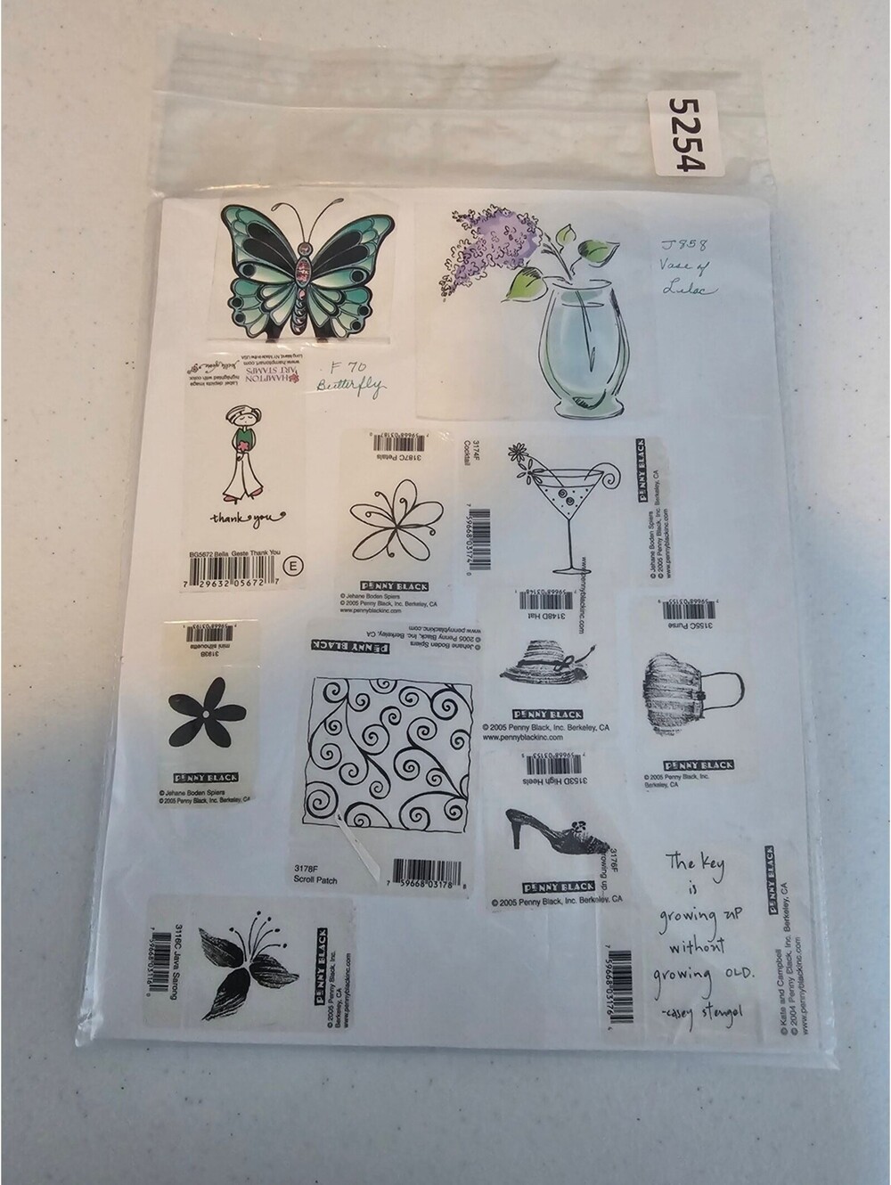 Lot of Unmounted Rubber Stamps Penny Black Fashion Shoes Purse Martini